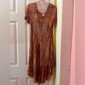 Cute Options Orange Rayon dress